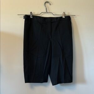 Rafaella non stretch black twill front fasten Bermuda shorts size 8 new w/tags